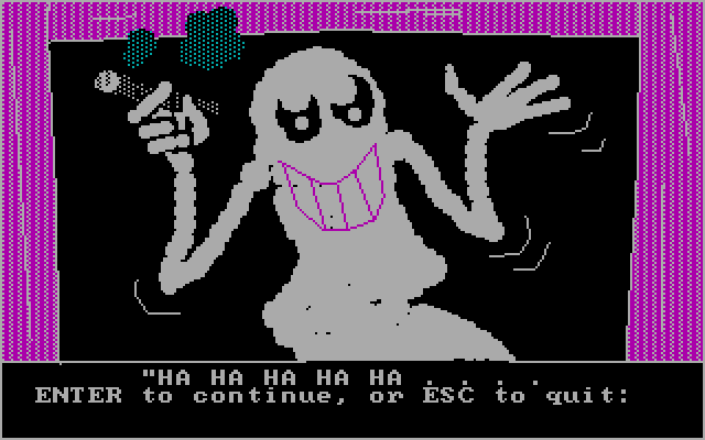 Tales of Mystery IBM PC/Compatibles Screenshot: It's a ghost! I'm glad I have ghost insurance...