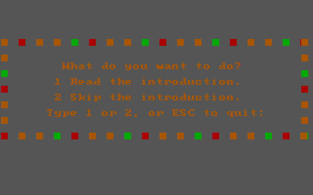 Tales of Mystery IBM PC/Compatibles Screenshot: View the introduction, or get right to the game...