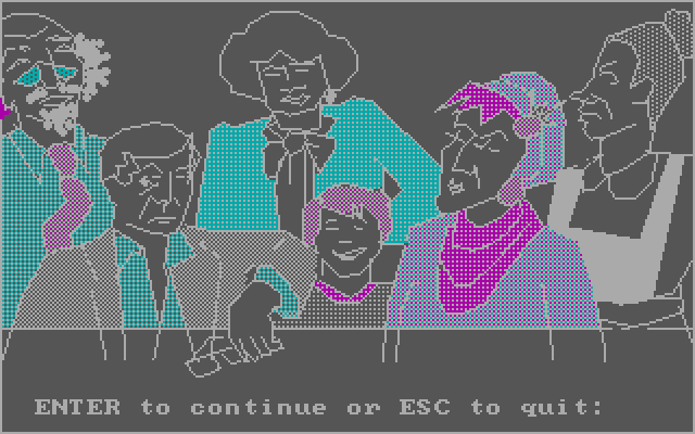 Tales of Mystery IBM PC/Compatibles Screenshot: Here is our cast of characters!