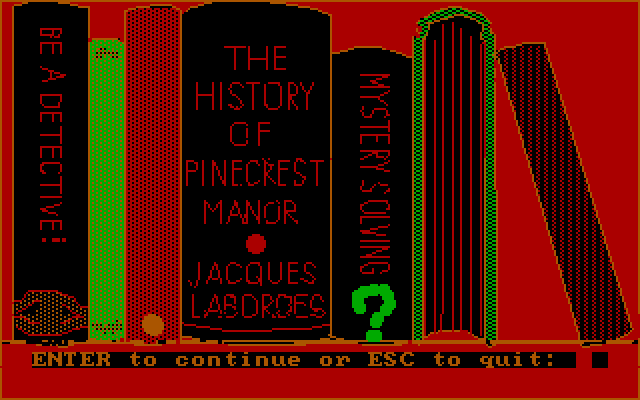 Tales of Mystery IBM PC/Compatibles Screenshot: In the library...