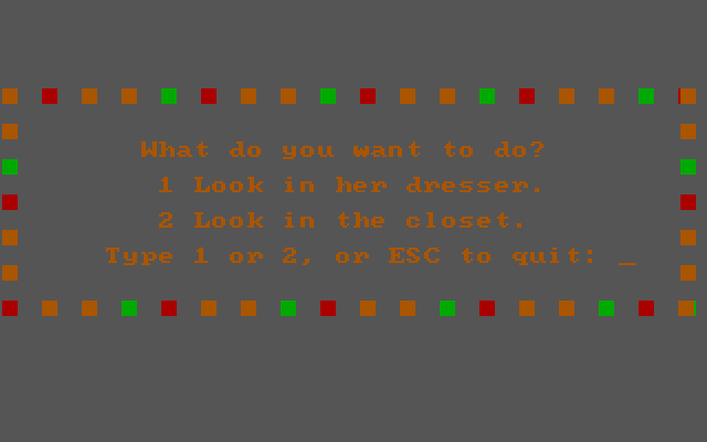 Tales of Mystery IBM PC/Compatibles Screenshot: What should I do now?