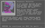 Tales of Mystery for IBM PC/Compatibles - Here's Frances Palette...