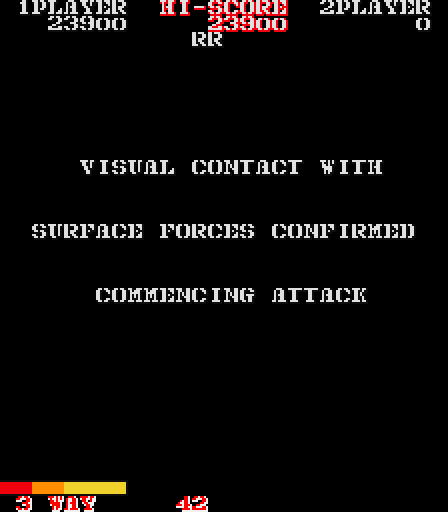 1943: The Battle of Midway Arcade Screenshot: Commencing attack!