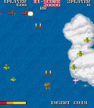 1943: The Battle of Midway for Arcade - Shooting an entire squadron of red planes releases a power-up.