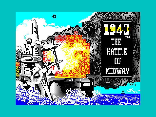 1943: The Battle of Midway ZX Spectrum Screenshot: Loading screen.