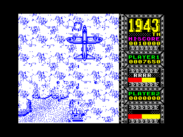 1943: The Battle of Midway ZX Spectrum Screenshot: Another large opponent...