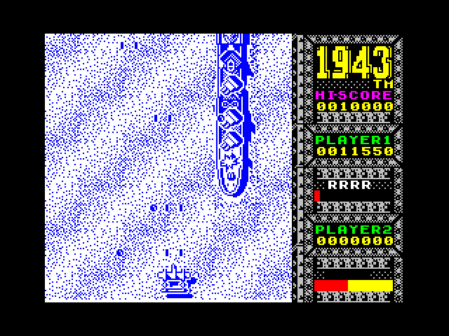 1943: The Battle of Midway ZX Spectrum Screenshot: The next ship appears...