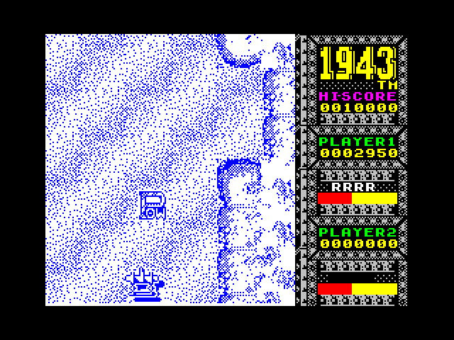 1943: The Battle of Midway ZX Spectrum Screenshot: Pick up the POW bonus item!