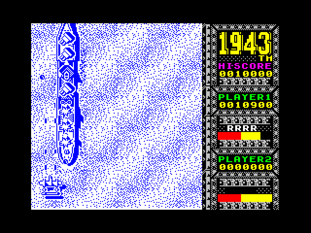 1943: The Battle of Midway ZX Spectrum Screenshot: Time to attack some ships!