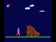 Star Virgin for MSX - Fighting a giant slug-like creature!