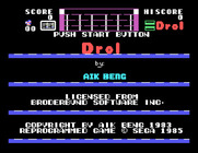 Drol for Sega SG-1000 - Title screen.