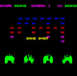 Lynx Invaders for Camputers Lynx - Game over.