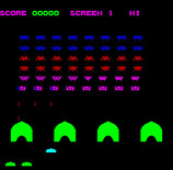Lynx Invaders for Camputers Lynx - Game start.
