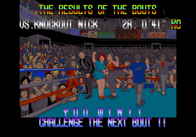 Final Round, The Arcade Screenshot: Results of the bouts...