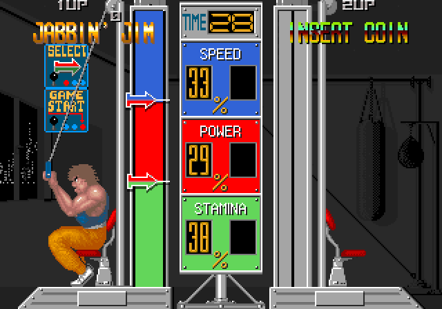 Final Round, The Arcade Screenshot: Setting my stats.