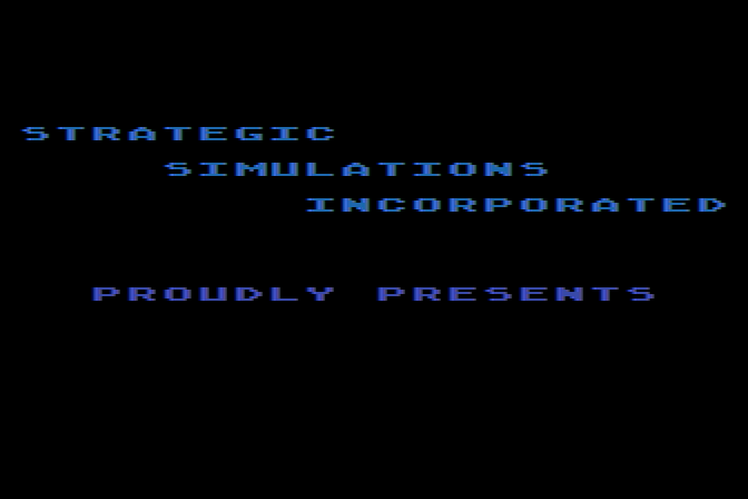 Computer Quarterback Atari 8-bit Screenshot: SSI proudly presents...