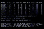Computer Ambush for Atari 8-bit - More personel stats...