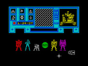 Shadowfire for ZX Spectrum - Character selection screen.