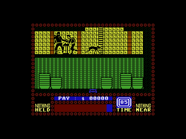 Saboteur Commodore 16 & Plus/4 Screenshot: A fight begins.