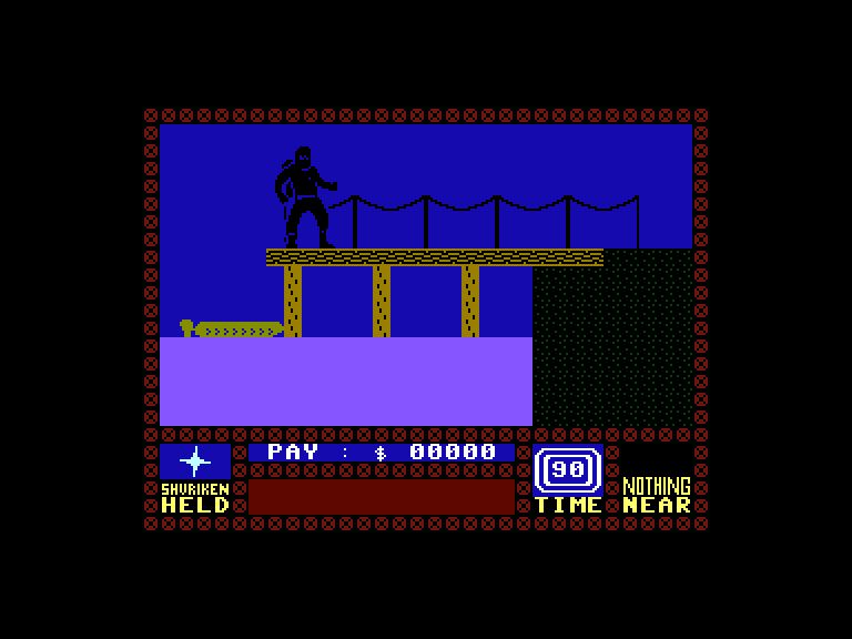 Saboteur Commodore 16 & Plus/4 Screenshot: Game start.