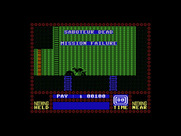 Saboteur for Commodore 16 & Plus/4 - The dog got me; that's one way to lose the game.