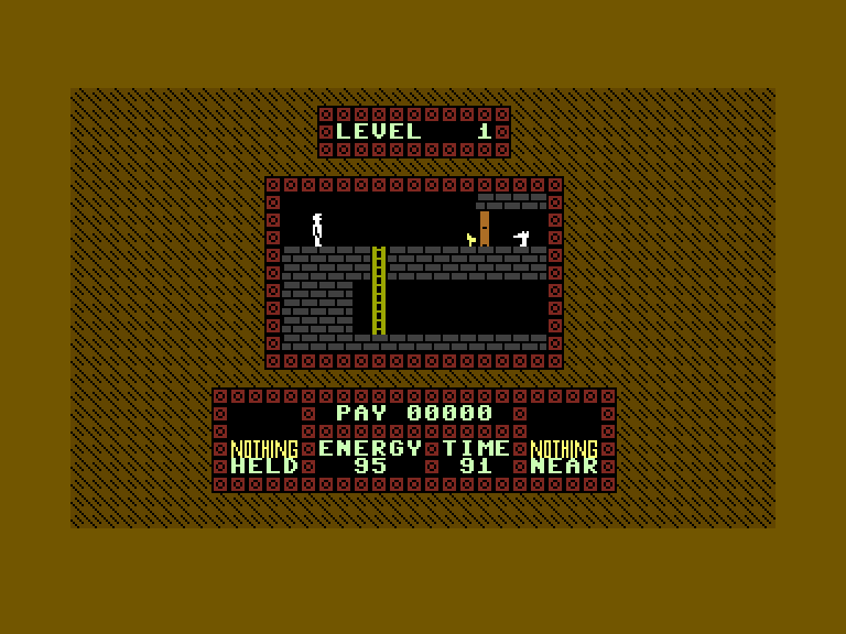 Saboteur Commodore 16 & Plus/4 Screenshot: Entering the maze...