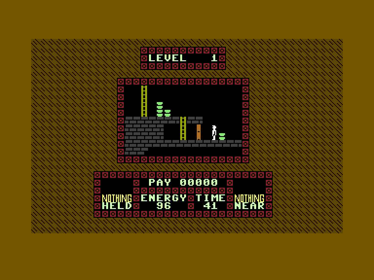 Saboteur Commodore 16 & Plus/4 Screenshot: Some more platforms to climb up...
