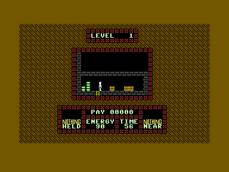 Saboteur Commodore 16 & Plus/4 Screenshot: Looks like a dead end...