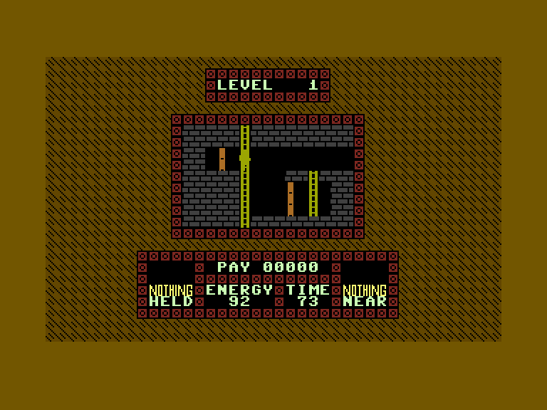 Saboteur Commodore 16 & Plus/4 Screenshot: Climbing a ladder...