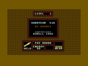Saboteur for Commodore 16 & Plus/4 - Title screen.
