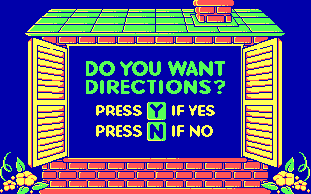Animal Hotel IBM PC/Compatibles Screenshot: View the instructions?