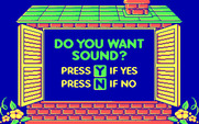 Animal Hotel for IBM PC/Compatibles - Do you want sound?
