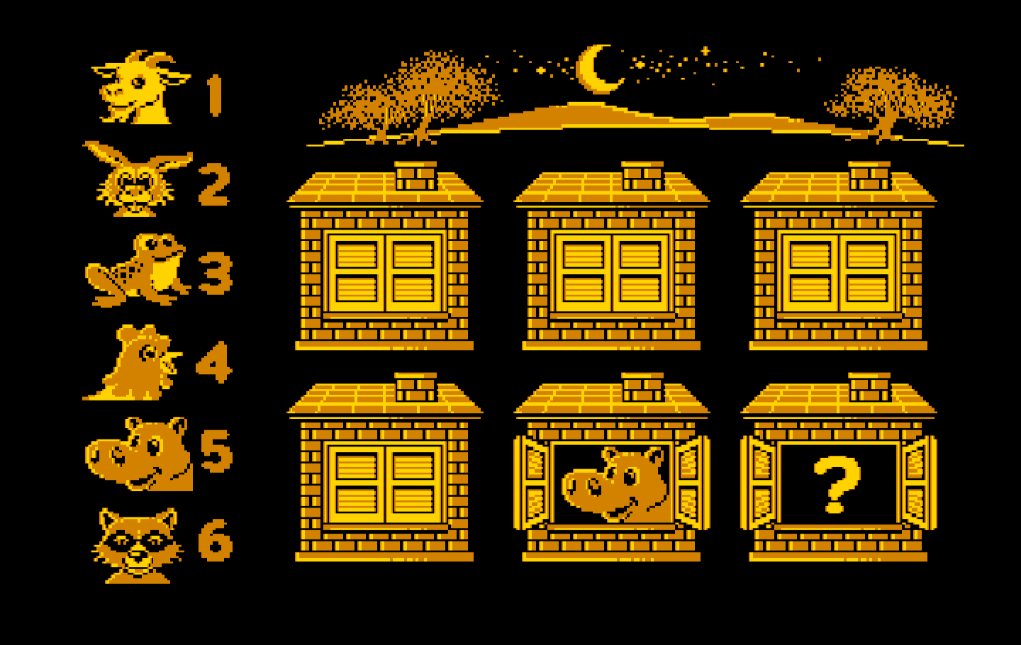 Animal Hotel IBM PC/Compatibles Screenshot: Oops, I guess wrong...