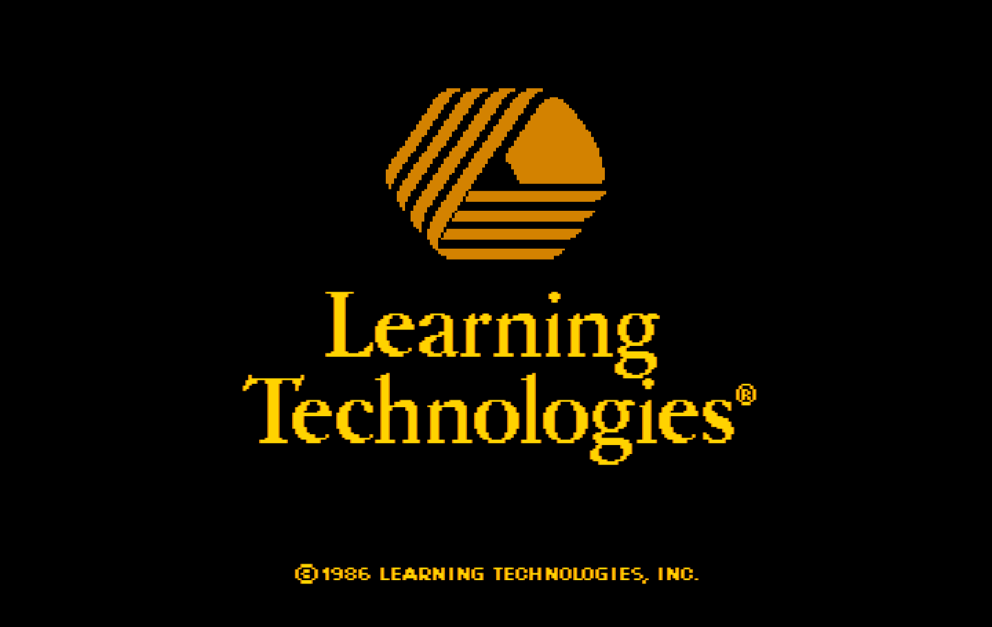 Animal Hotel IBM PC/Compatibles Screenshot: Learning Technologies logo screen.