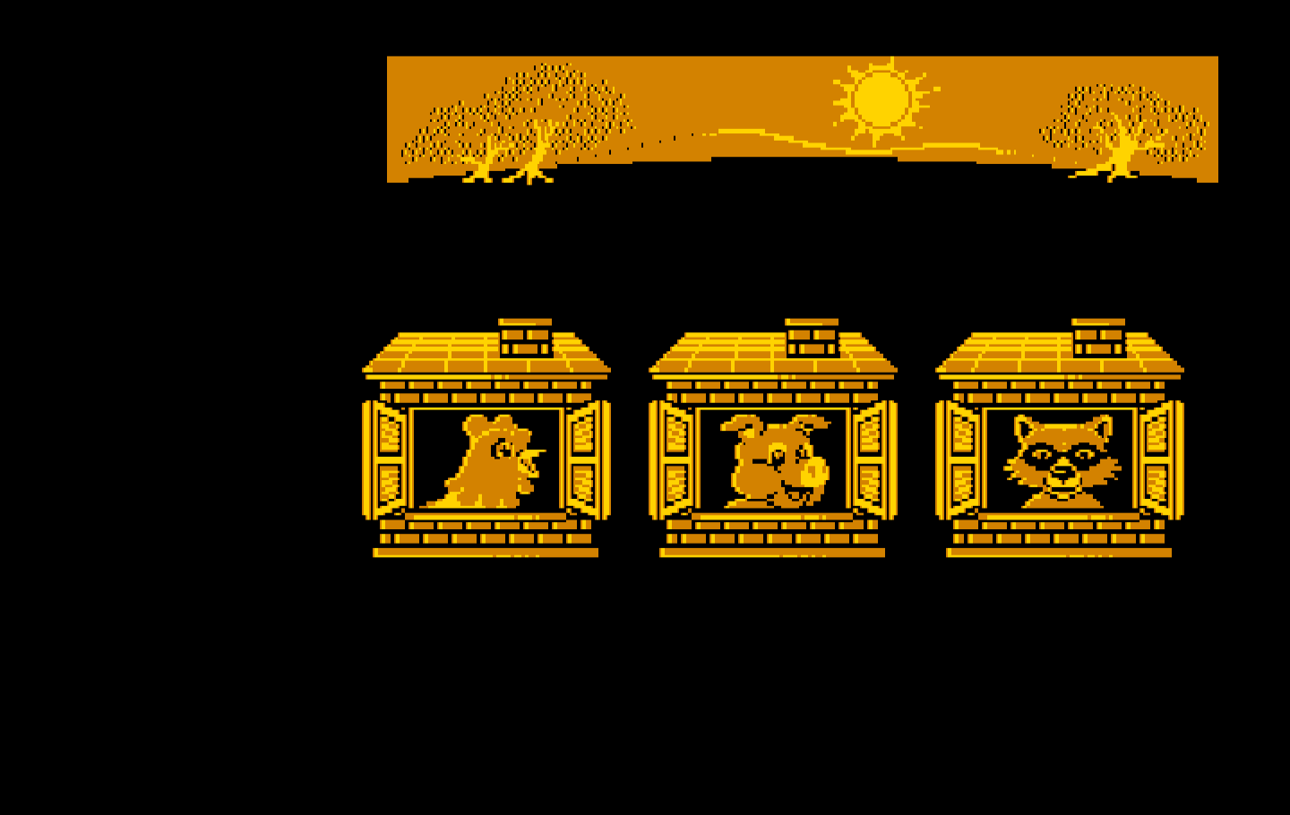 Animal Hotel IBM PC/Compatibles Screenshot: Here's the animals to locate...