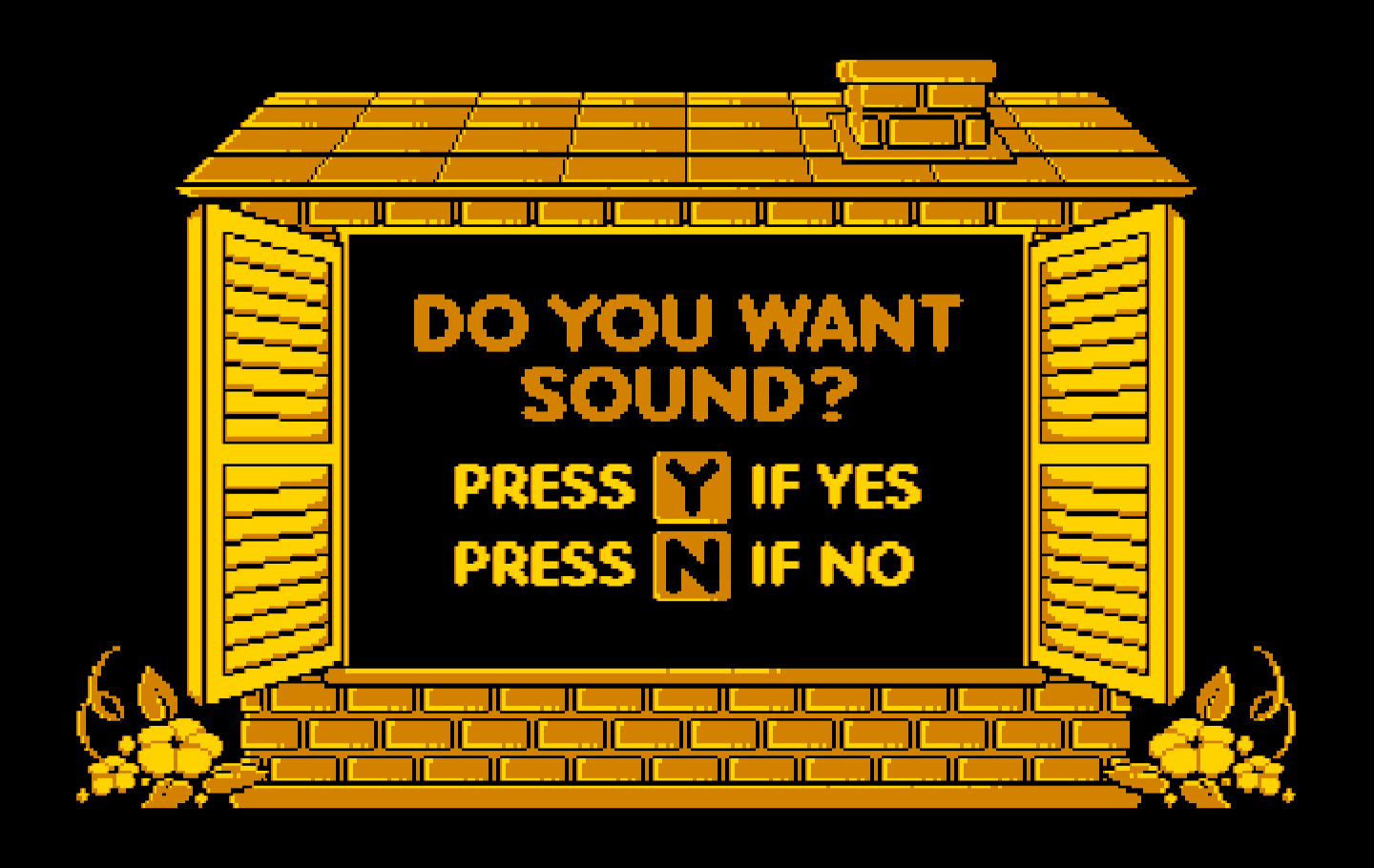 Animal Hotel IBM PC/Compatibles Screenshot: Do you want sound?