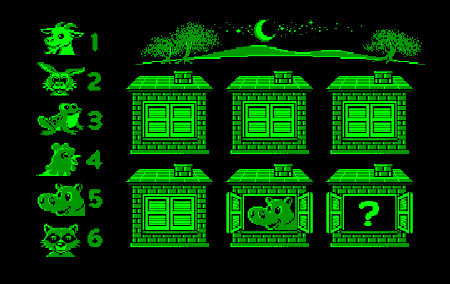 Animal Hotel IBM PC/Compatibles Screenshot: Oops, I guess wrong...