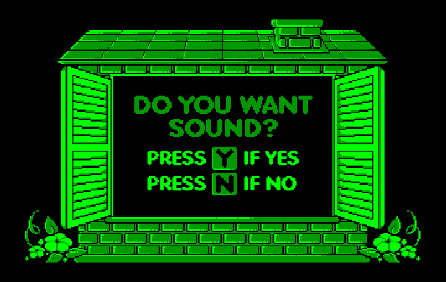 Animal Hotel IBM PC/Compatibles Screenshot: Do you want sound?