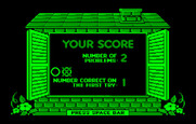 Animal Hotel for IBM PC/Compatibles - Here was my score.