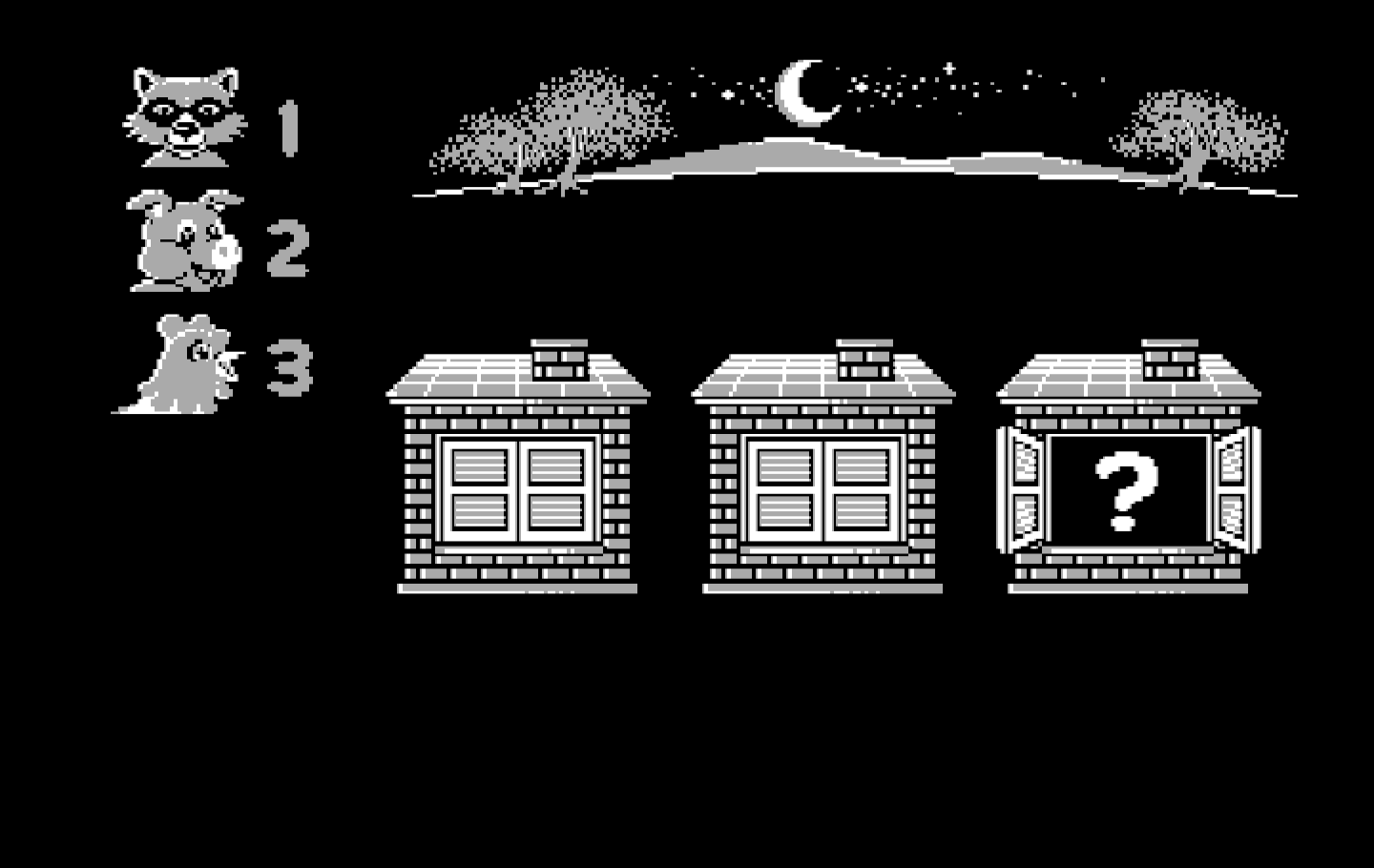 Animal Hotel IBM PC/Compatibles Screenshot: Do you remember what was behind this door?