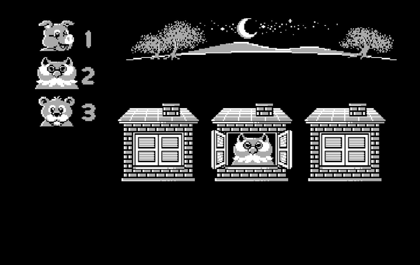 Animal Hotel IBM PC/Compatibles Screenshot: Found an owl!