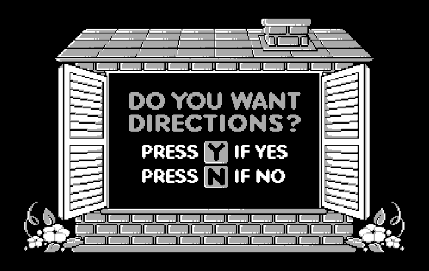 Animal Hotel IBM PC/Compatibles Screenshot: Do you want directions?