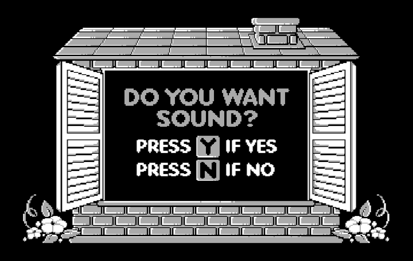 Animal Hotel IBM PC/Compatibles Screenshot: Do you want sound?