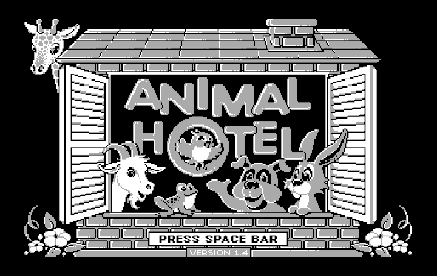 Animal Hotel IBM PC/Compatibles Screenshot: Title screen.