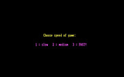 Poke-Man for IBM PC/Compatibles - Choose the game speed.
