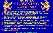 Clowning Around for IBM PC/Compatibles - Game instructions.