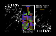 Tetris for Commodore 64 - Game over.