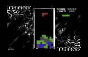 Tetris for Commodore 64 - The board begins to fill up...