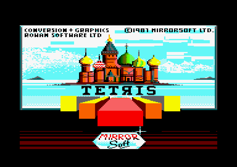 Tetris Amstrad CPC Screenshot: Loading screen.