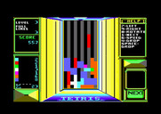 Tetris for Amstrad CPC - The board starts to fill up...